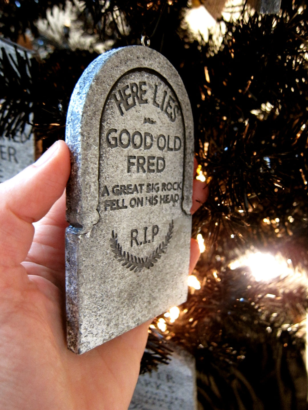 Good Old Fred Haunted Mansion Mini Ornament Tombstone