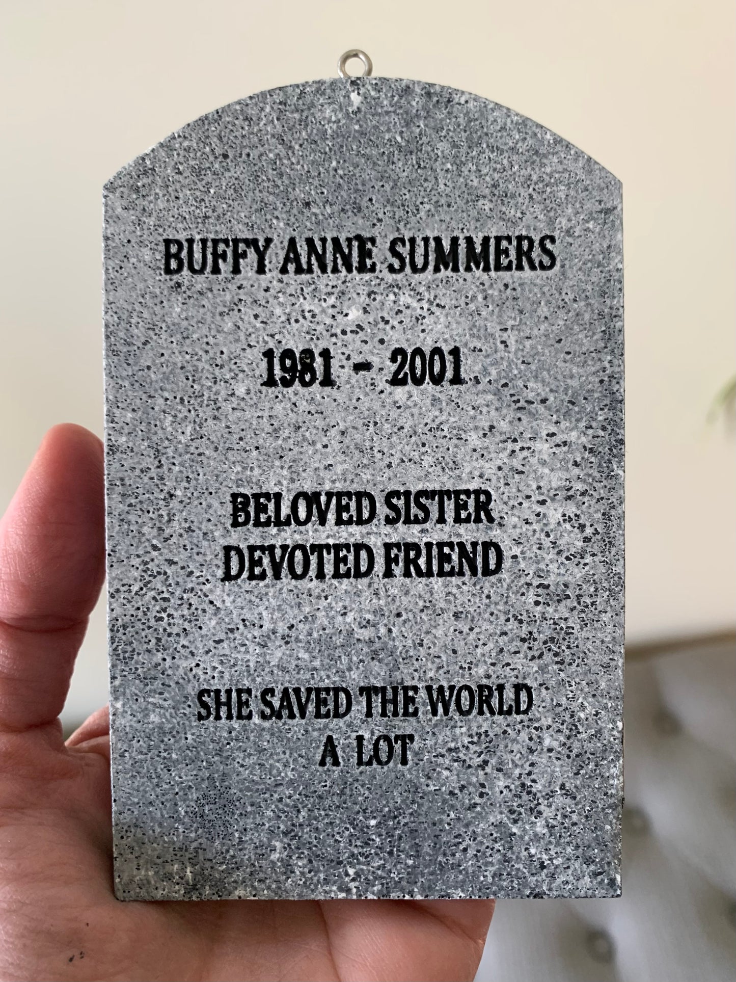 Buffy Summers "The Vampire Slayer" Tombstone Ornament