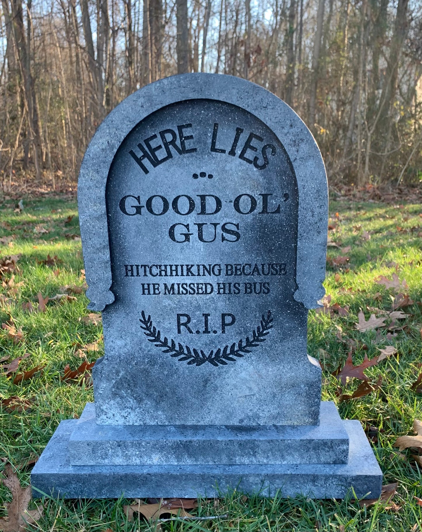 Here Lies Good 'Ol Gus Haunted Mansion Halloween Tombstone
