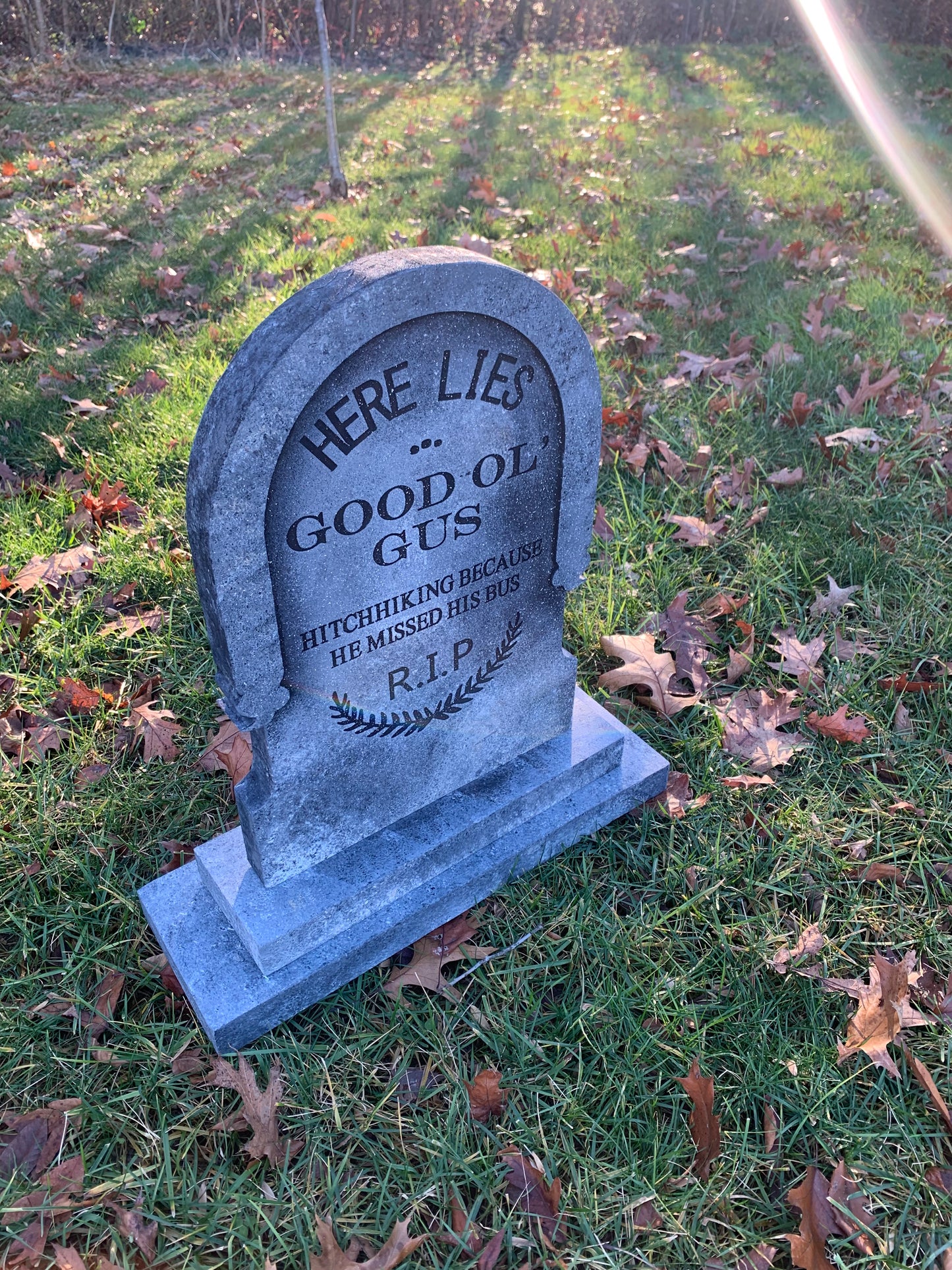 Here Lies Good 'Ol Gus Haunted Mansion Halloween Tombstone