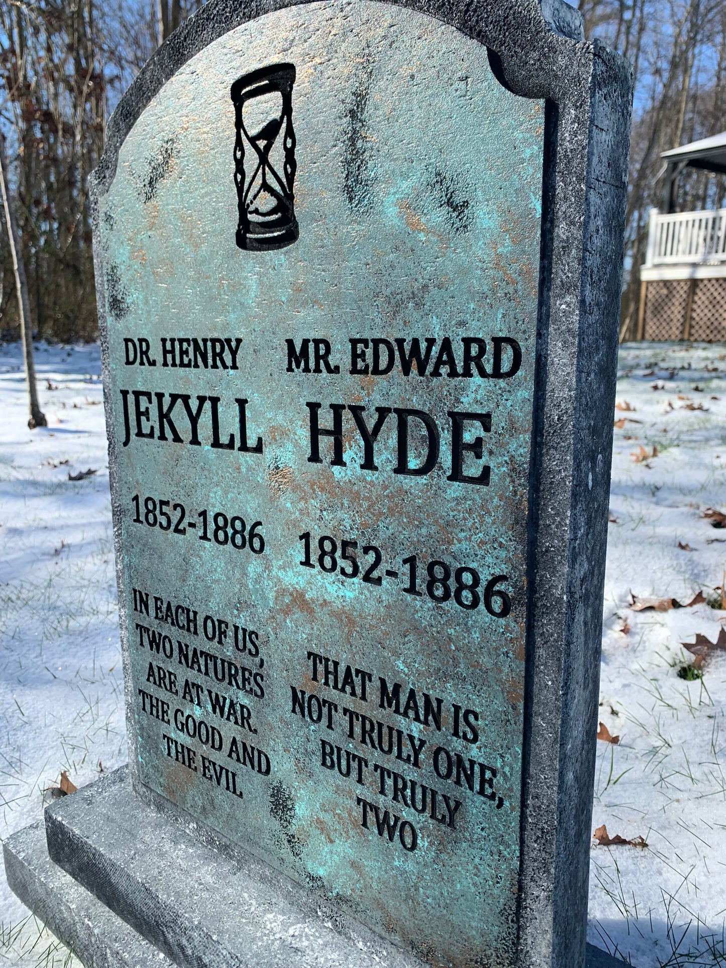 Dr. Henry Jekyll and Mr. Edward Hyde Halloween Tombstone