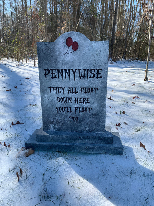 IT Pennywise They All Float Halloween Tombstone