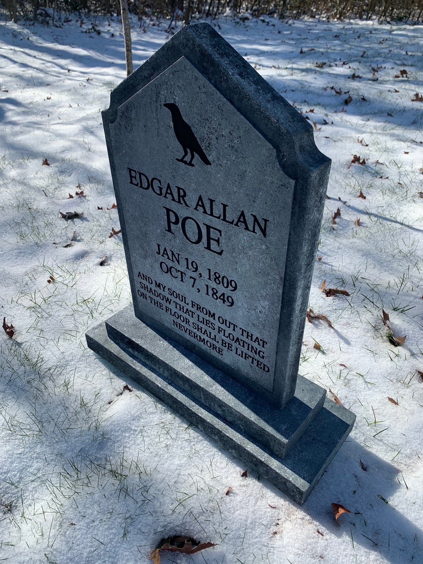 Edgar Allan Poe Raven Poem Halloween Tombstone
