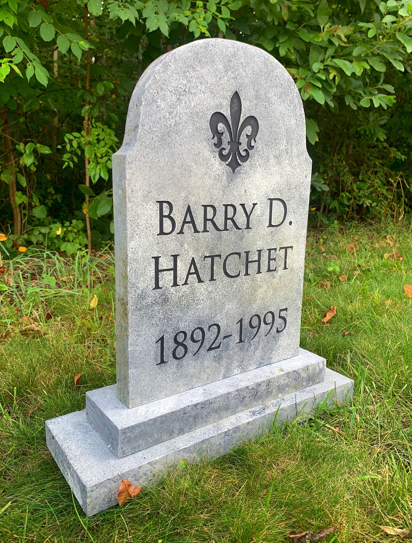 Barry D. Hatchet Comical Tombstone