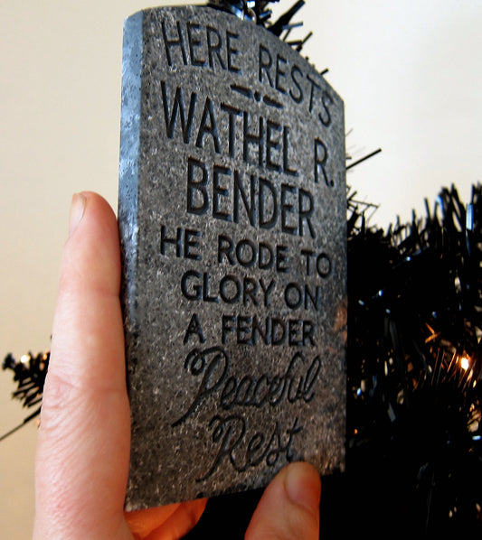 Wathel R. Bender Mini Ornament Tombstone