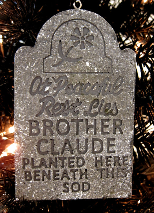 Brother Claude Haunted Mansion Mini Ornament Tombstone
