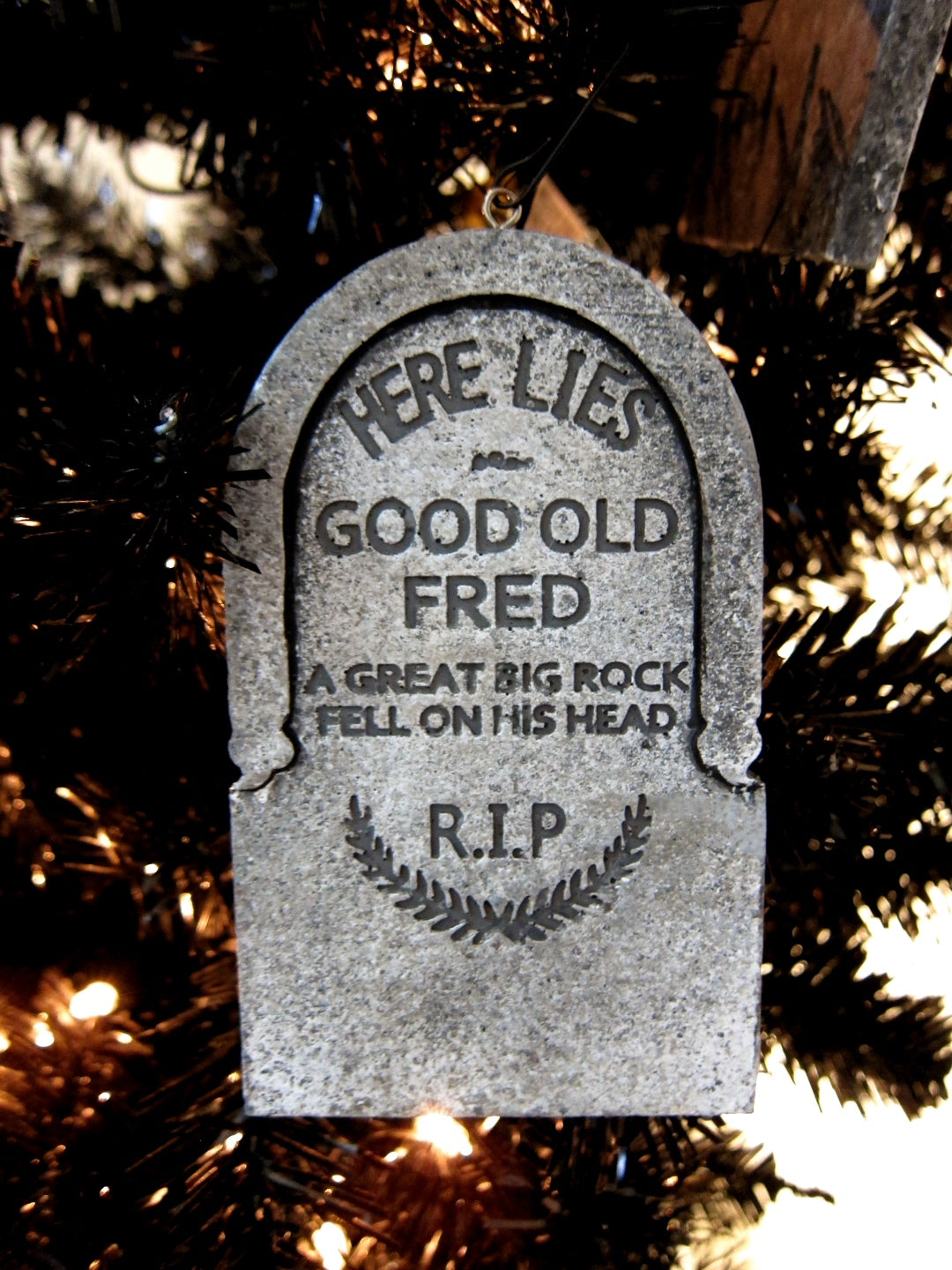 Good Old Fred Haunted Mansion Mini Ornament Tombstone