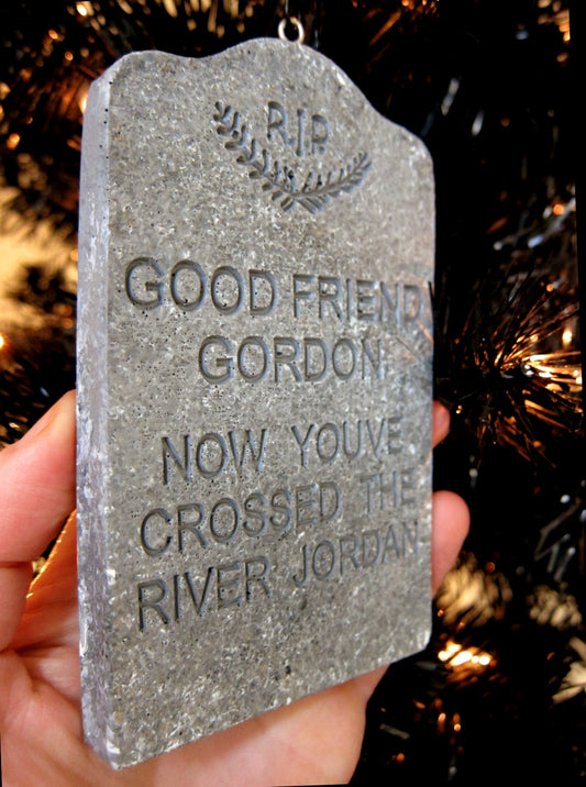 Good Friend Gordon Haunted Mansion Mini Ornament Tombstone