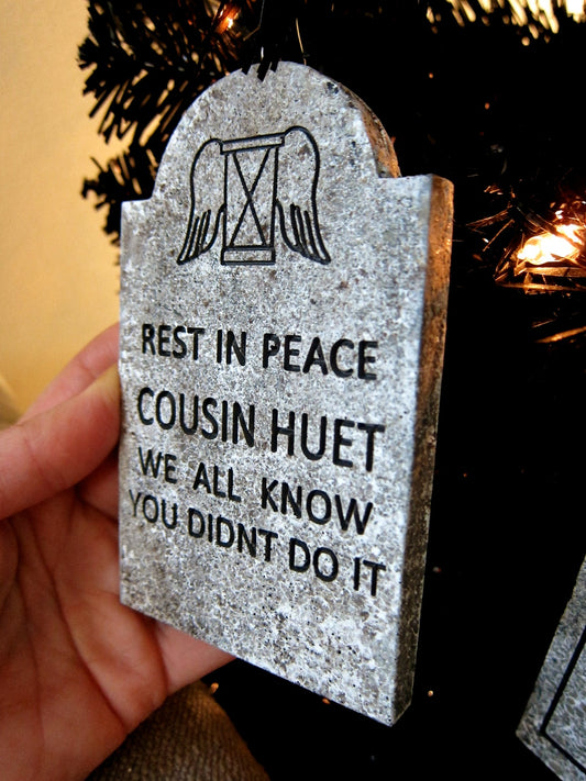 Cousin Huet Haunted Mansion Mini Ornament Tombstone