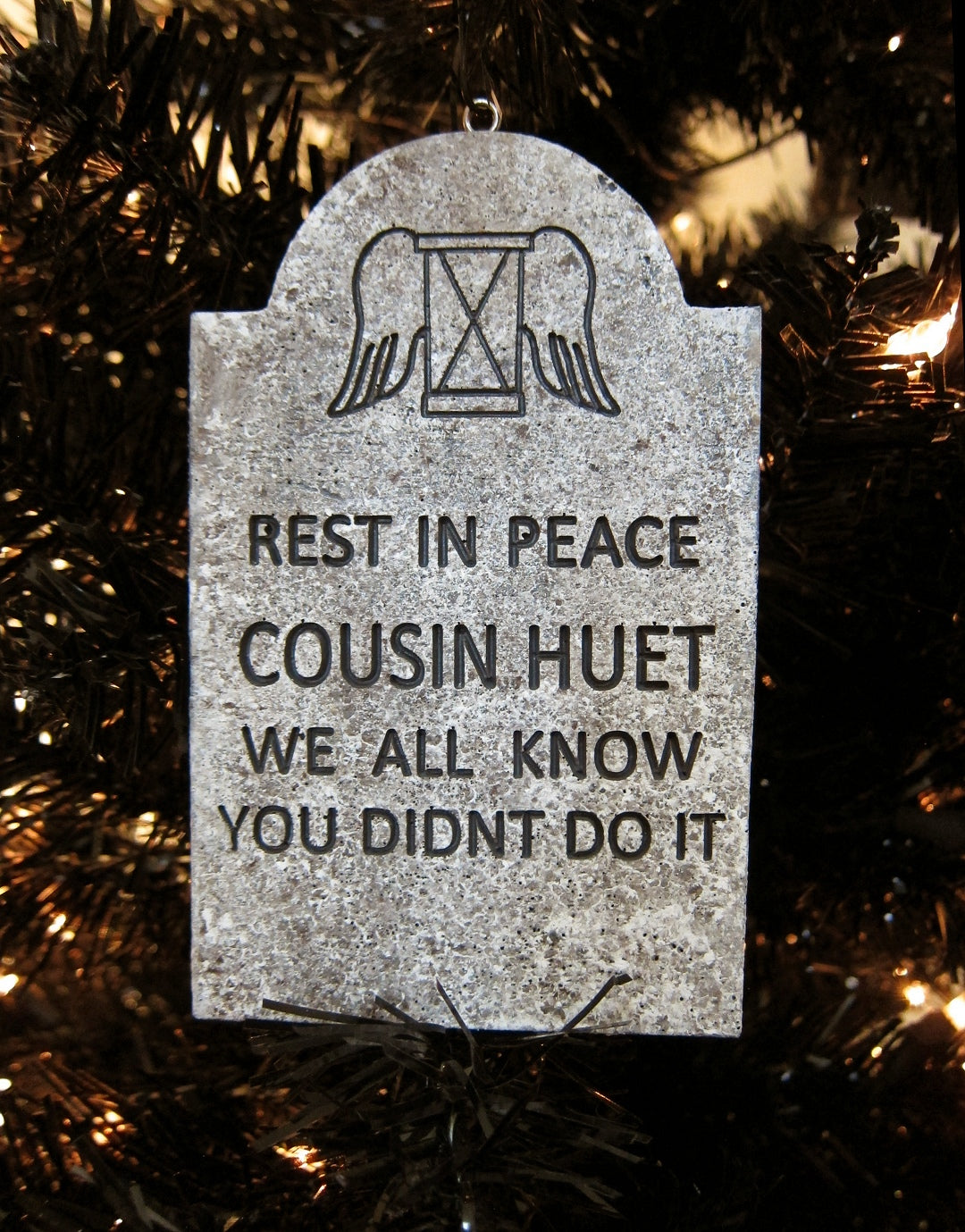 Cousin Huet Haunted Mansion Mini Ornament Tombstone