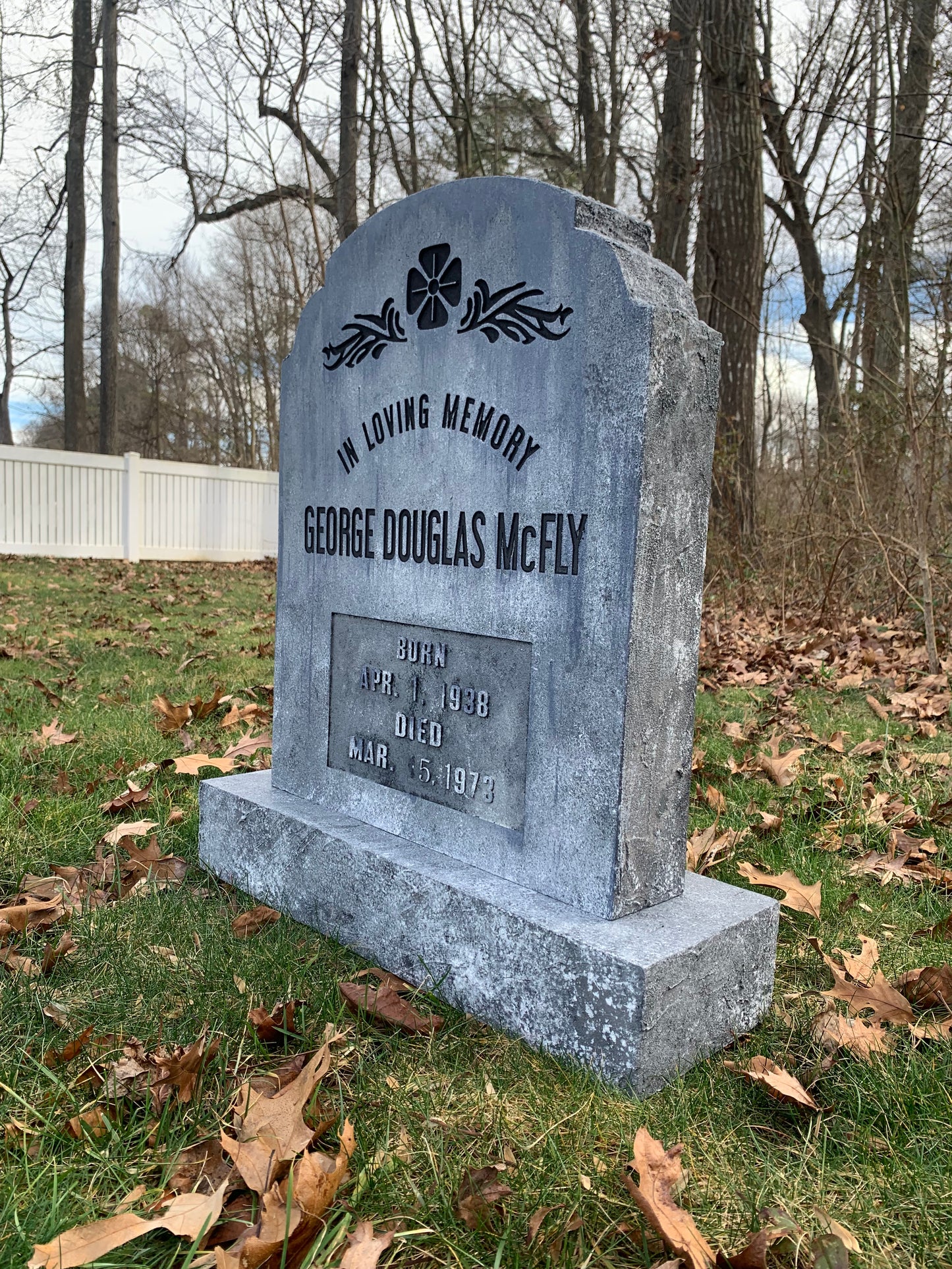 Back to the Future George Mcfly Tombstone Movie Life Size