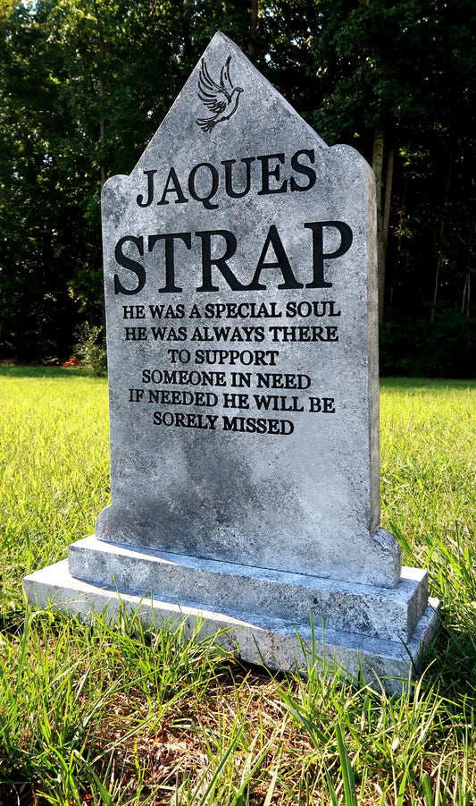 Jaques Strap Funny Halloween Tombstone