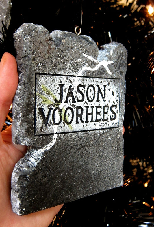 Jason Voorhees Friday the 13th Mini Ornament Tombstone