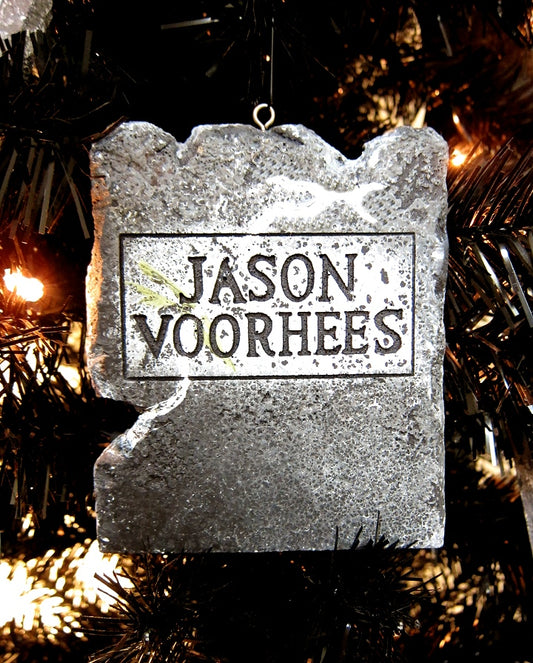 Jason Voorhees Friday the 13th Mini Ornament Tombstone