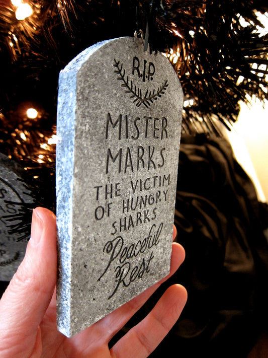 Mister Marks Haunted Mansion Mini Ornament Tombstone
