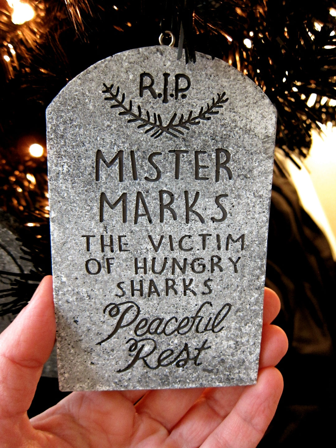 Mister Marks Haunted Mansion Mini Ornament Tombstone