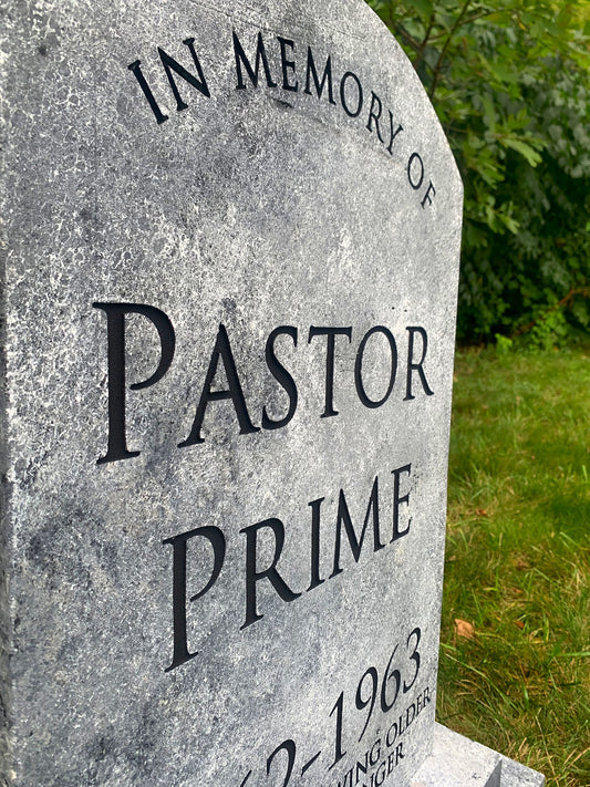 Pastor Prime Funny Comical Tombstone