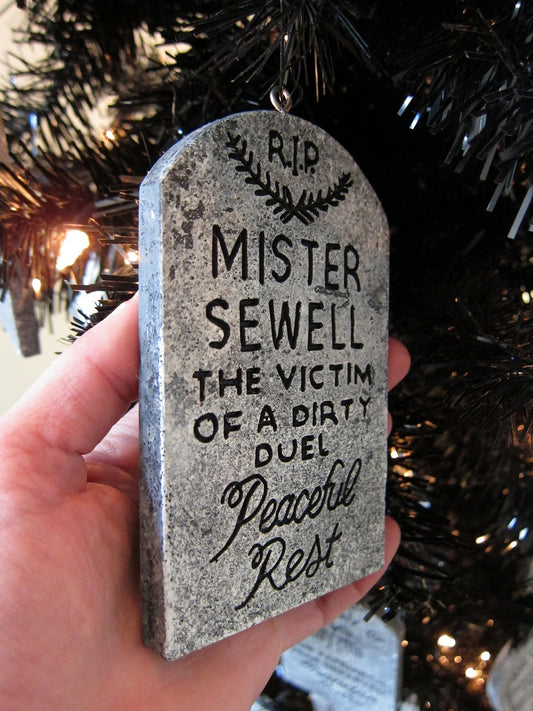 Mister Sewell Haunted Mansion Mini Ornament Tombstone