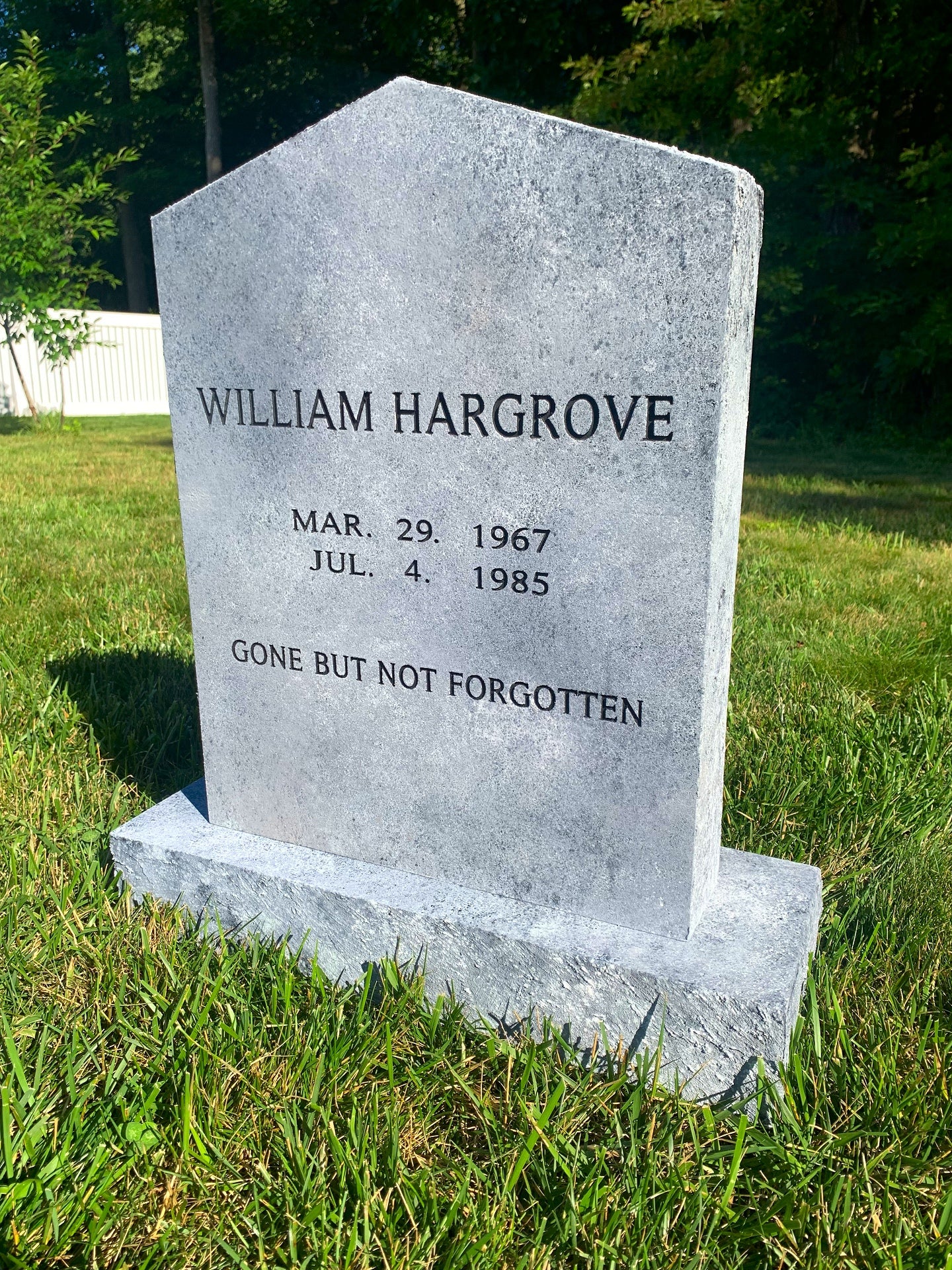 William Hargrove Stranger Things Replica Tombstone