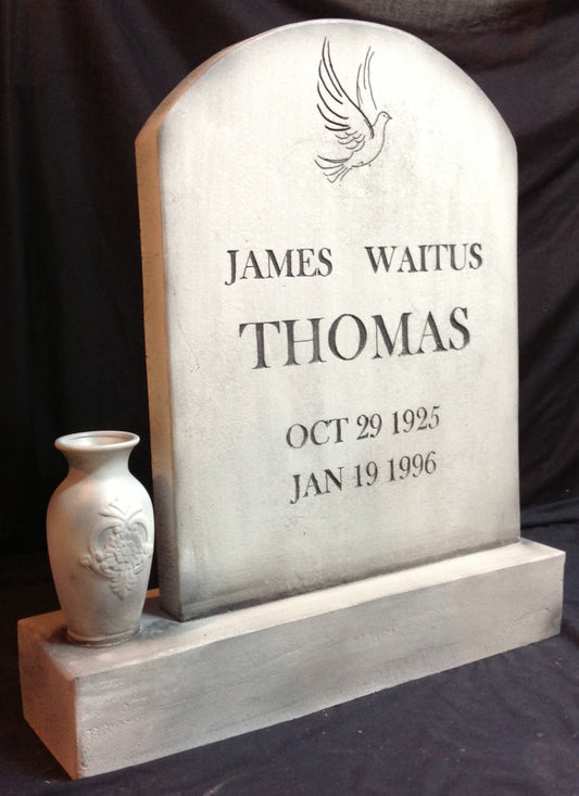 James Thomas Waitus Halloween Tombstone with Vase
