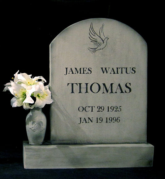 James Thomas Waitus Halloween Tombstone with Vase
