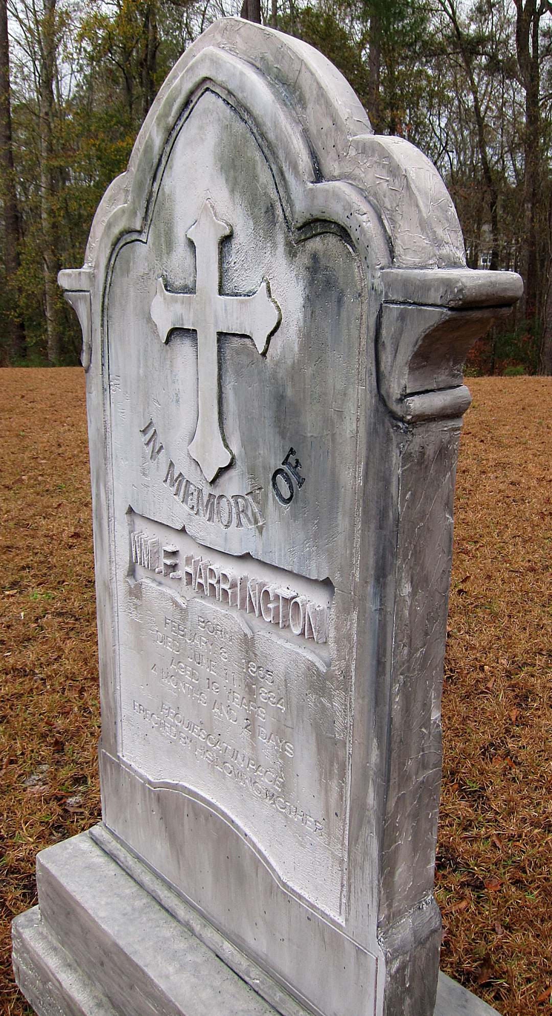Harrington Tombstone Cemetery Prop Made to Scale