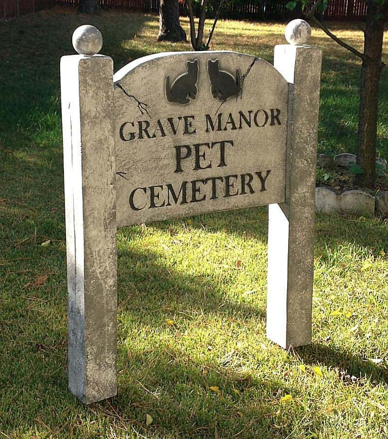 Custom Cemetery Sign Halloween Prop YOU CUSTOMIZE IT!