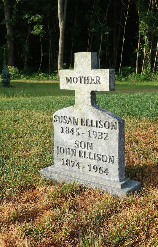 Mother-Son Tombstone Cemetery Prop