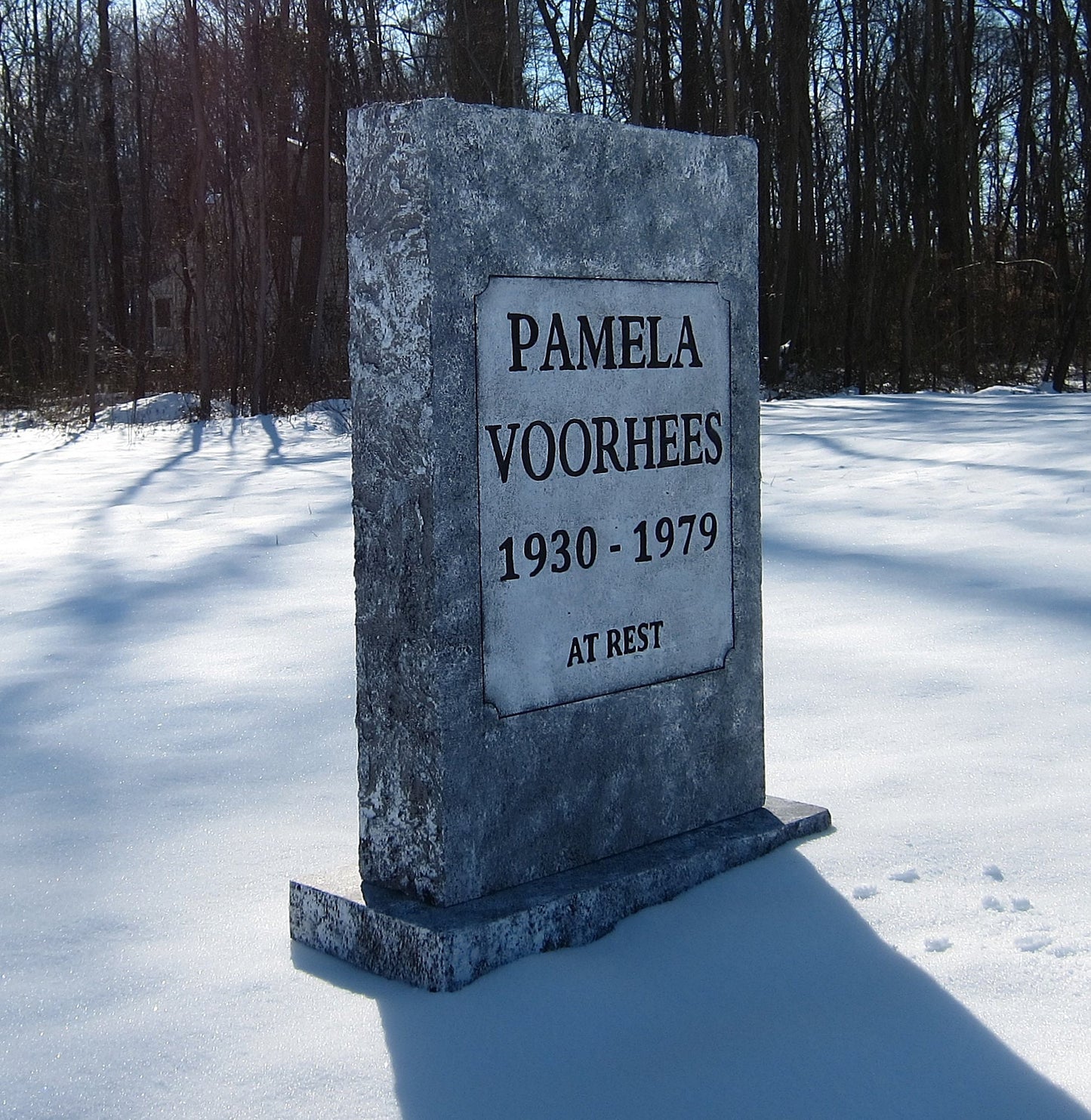 Pamela Voorhees Life Size Tombstone Movie Replica Friday the 13th