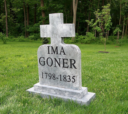 IMA GONER Silly Halloween Tombstone Prop