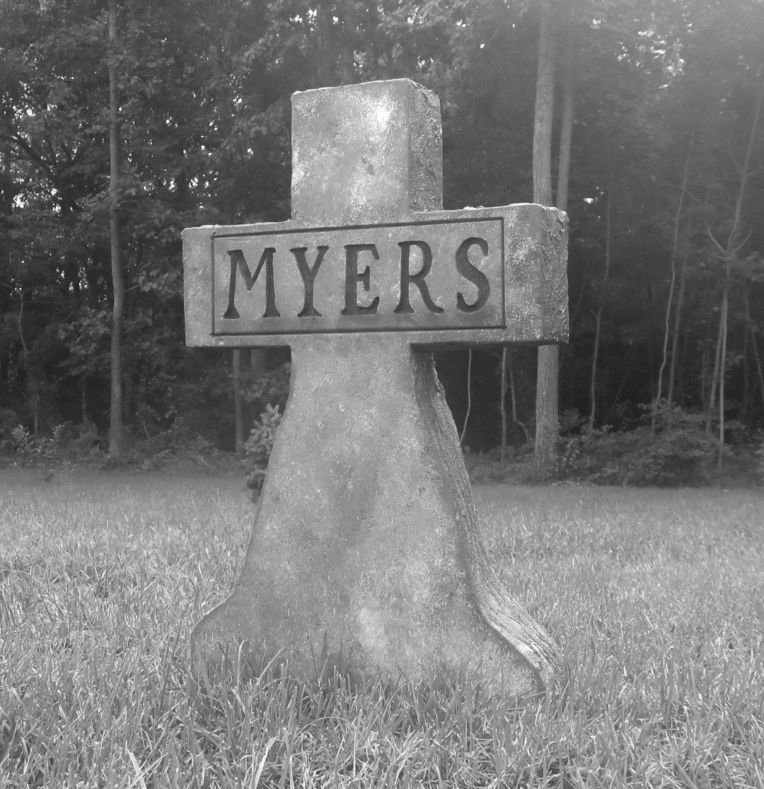 MYERS Cross Halloween Tombstone 32" Tall