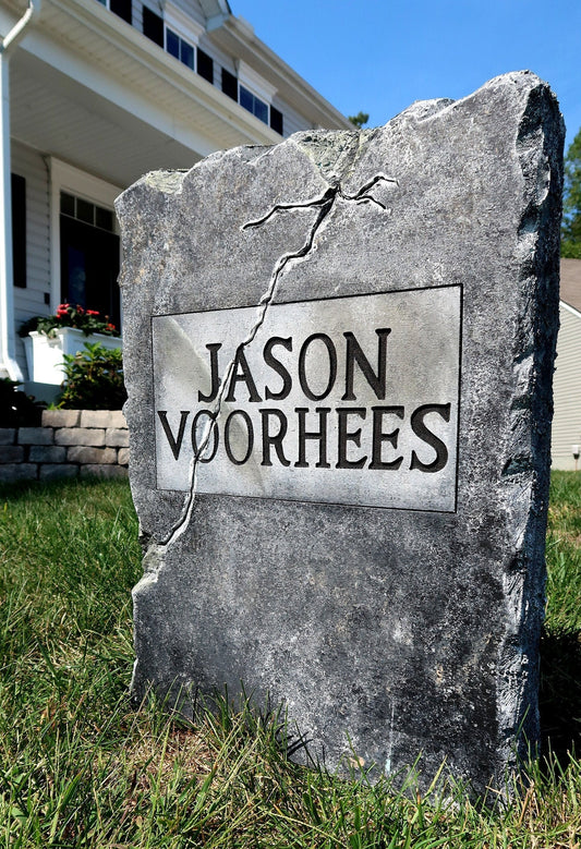 Jason Voorhees Friday the 13th Part 6 Tombstone Halloween Prop