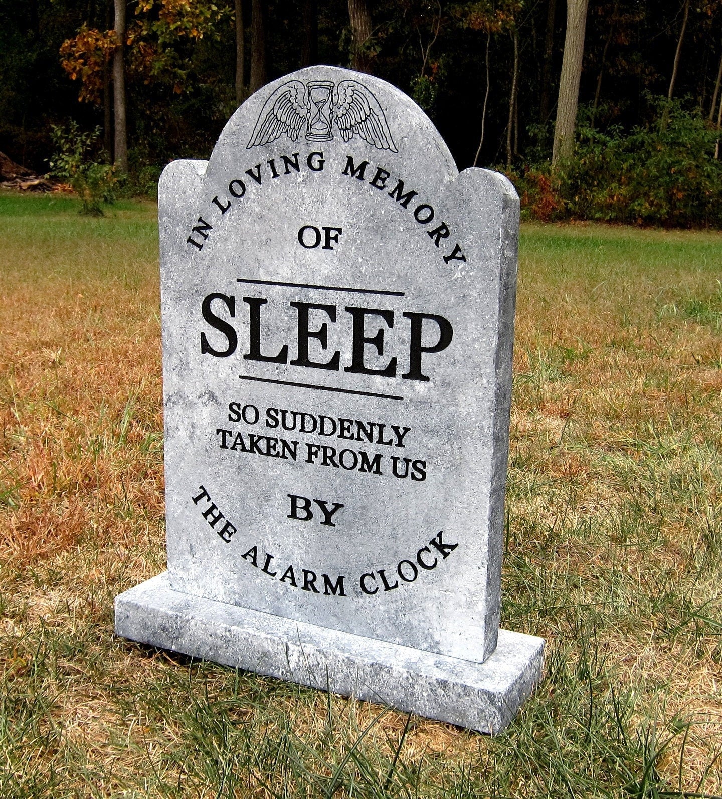 In Memory of Sleep Halloween Tombstone Prop