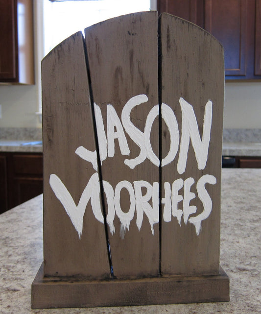 Jason Voorhees Friday the 13th Part 5 Mini Tombstone Movie Replica
