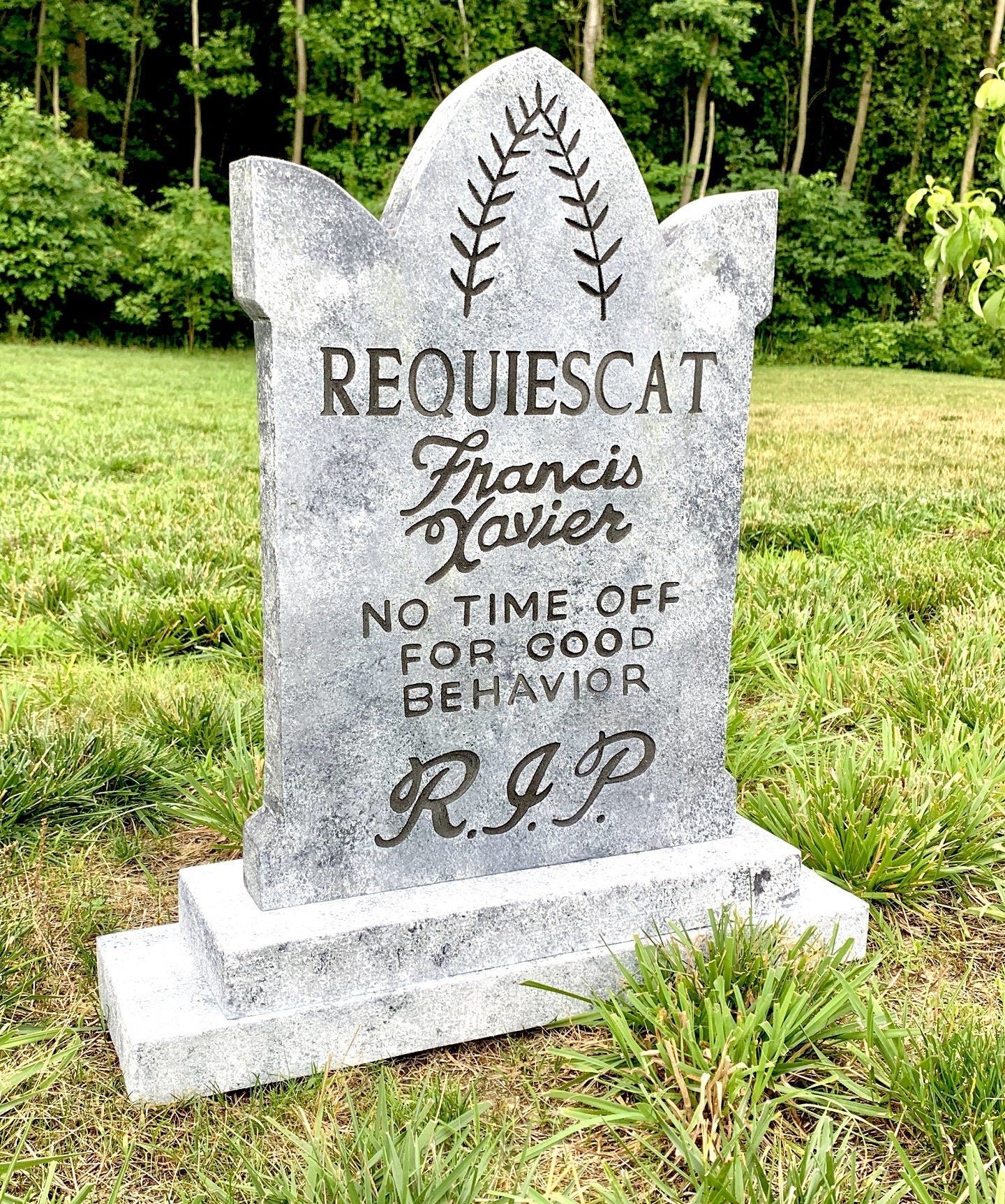 Francis Xavier Requiescat No Time Off Tombstone