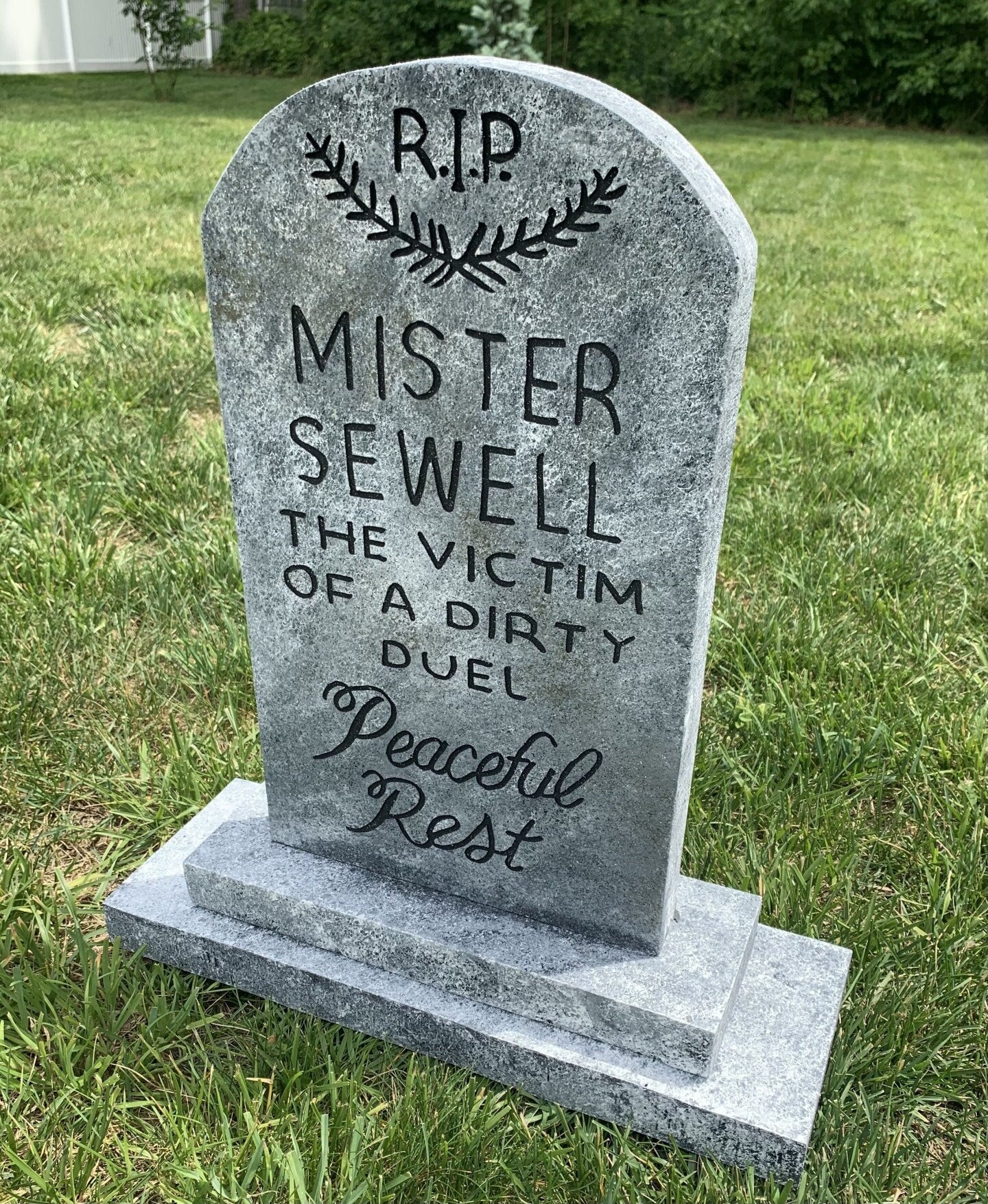 Mister Sewell Peaceful Rest Tombstone Prop