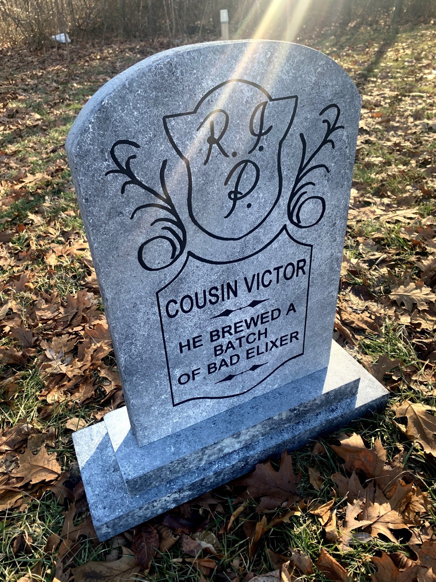 Cousin Victor Brewed a Batch of Bad Elixer Tombstone