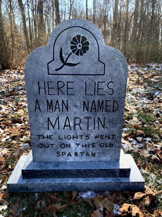 Here Lies A Man Named Martin Tombstone