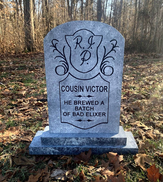 Cousin Victor Brewed a Batch of Bad Elixer Tombstone