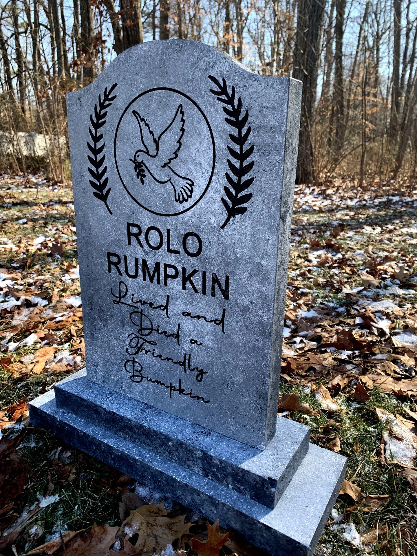 Rolo Rumpkin Friendly Bumpkin Halloween Tombstone