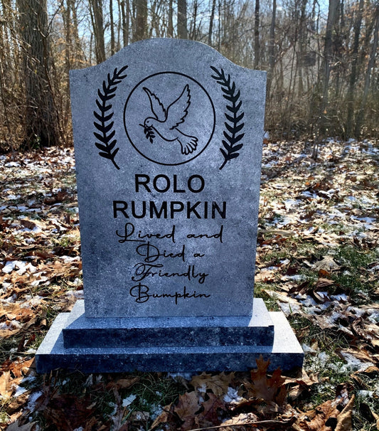 Rolo Rumpkin Friendly Bumpkin Halloween Tombstone