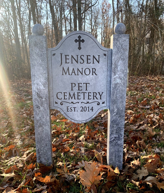 Custom Cemetery Sign Halloween Prop YOU CUSTOMIZE IT!
