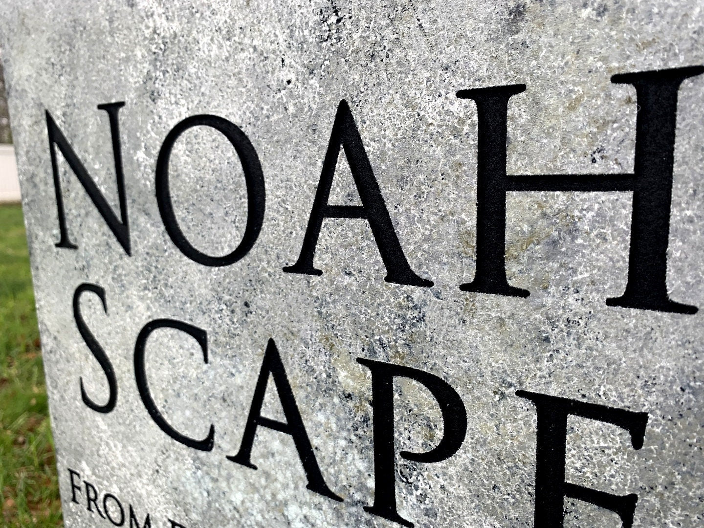 Noah Scape from Death or Taxes Funny Halloween Tombstone