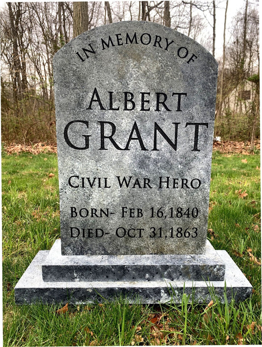 Albert Grant Civil War Hero Tombstone