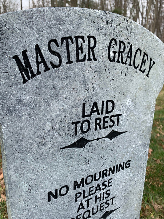 Farewell Master Gracey Tombstone