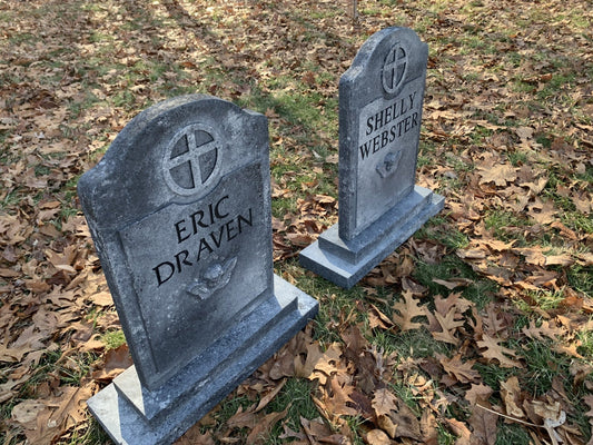 The Crow Eric Draven and Shelly Webster Halloween Tombstones Props Movie Replicas