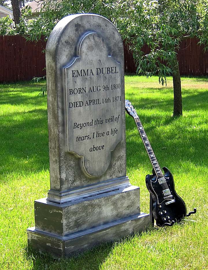 Emma Dubel Tombstone To Scale Cemetery Tombstone