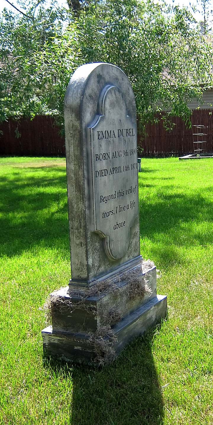 Emma Dubel Tombstone To Scale Cemetery Tombstone